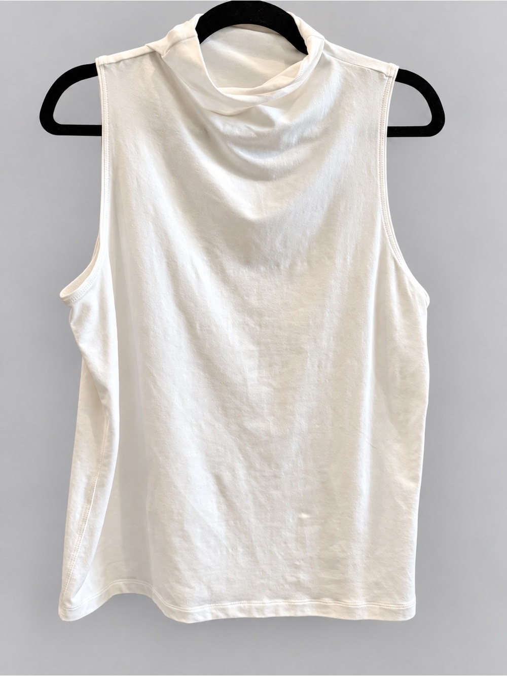 Athleta Ivory Sleeveless Mock Neck Top Size M